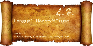 Lengyel Honorátusz névjegykártya